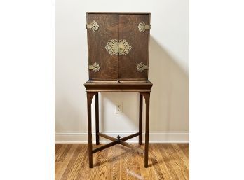 Beautiful Vintage  Brass Decorated Bar Cabinet