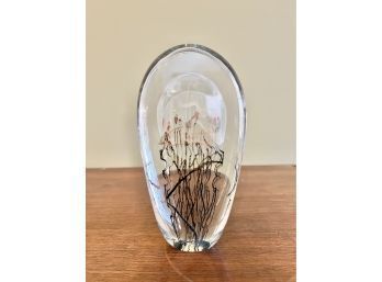 Captivating Richard Satava Jellyfish Handblown Glass Art (medium) - Signed