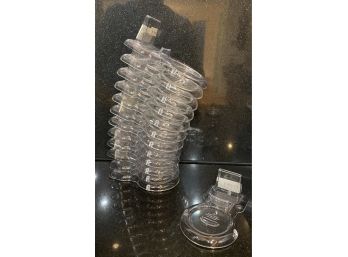 Thirteen Plastic Cup And Saucer Display Holders