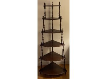 Six Tier Corner Mahogany Etagere