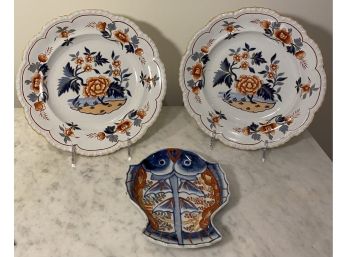 Three Oriental Design Porcelains