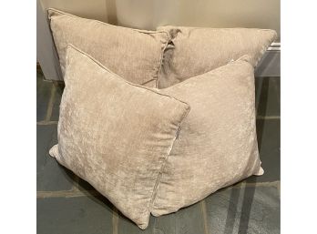 Four Kingray Down Pillows With Zip Covers