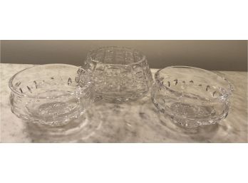 Three Crystal Bowls