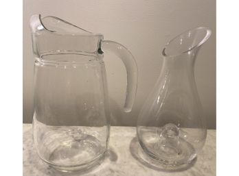 Two Glass Pitchers