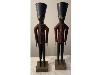 Pair Of Painted Tin Soldiers