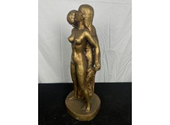 Brass Painted Couple Sculpture