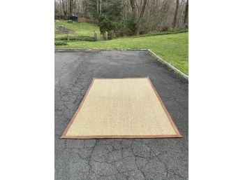 Ralph Lauren 6 X 9 Natural Fiber Area Rug With Leather Boarder