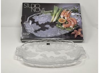 Studio Nova Winter Rose Oblong Glass Tray, Japan (1 Of 2)