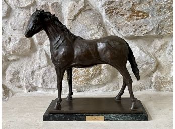 Esperanza By Jack Castiglia  Large Horse Statue On Marble Base