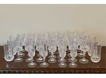 33-piece Cut Crystal Glassware Set