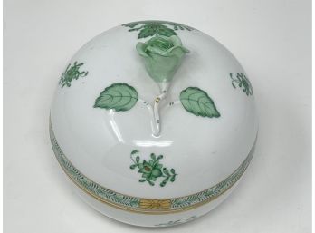 Herend Green Chinese Bouquet Trinket Box