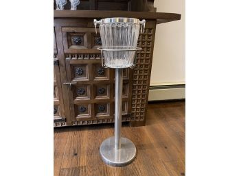 Vintage Fluted Champagne Ice Cooler Bucket With Stand