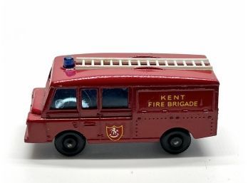 Original Kent Fire Brigade Land Rover Matchbox Fire Truck Made In England By Lesney