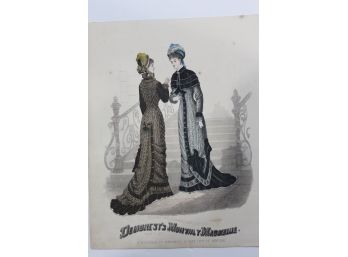 8.5x11 Fashion Engraving - Demorest's Monthly Magazine March 1878