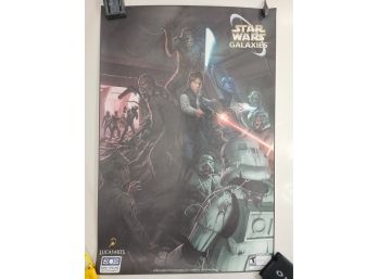 2009 Signed Star Wars Galaxies Game Promo Poster