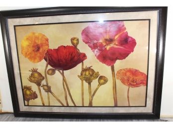 Large Framed Floral Wall Art