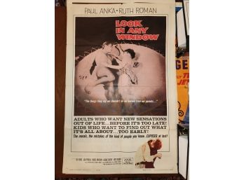 Original 1961 Look In Any Window Movie Poster Paul Anka