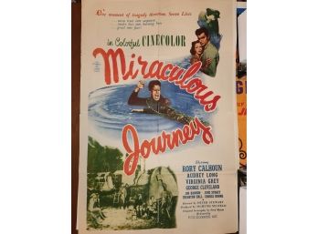 Original Miraculous Journey Movie Poster 1953