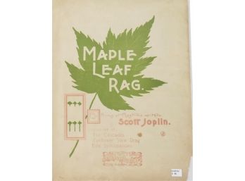 106 - Sheet Music - 1911    Maple Leaf Rag By Scott Joplin