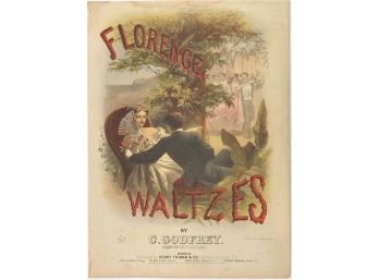 73 - Sheet Music - 1867    Florence Waltzes - Chromolithograph - Cover Only