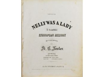 86 - Sheet Music - 1849 Nelly Was A Lady - By Stephen Foster