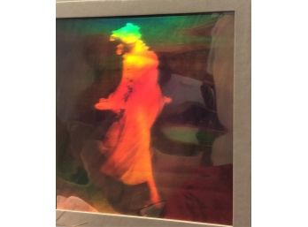 125 - Holograms - Woman Posing 5x5.5 - Plus Bookmark With 1.3 Inch Dia Image