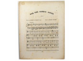 81 - Sheet Music - 1856 Our Own Robbie Burns