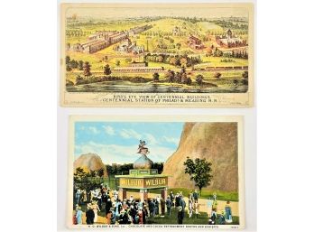 120 - US Centennial And Sesquicentennial Souvenir Postcards