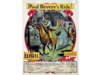 99 - Sheet Music - ET Paull - 1912 Paul Revere's Ride