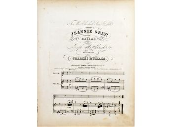 84 - Sheet Music - 1849    Jeannie Gray  - Disbound