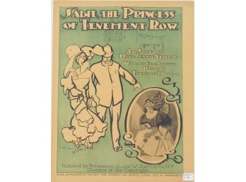 102 - Sheet Music - 1903     Sadie The Princess Of Tenement Row - Designed By