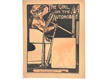 93 - Sheet Music - Girl On The Automobile - 1905