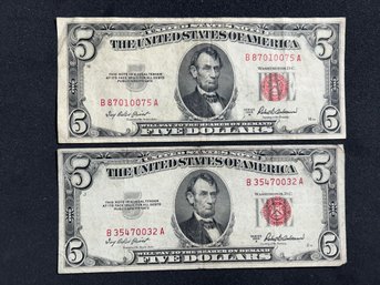 (4) $5 Red Seal Notes