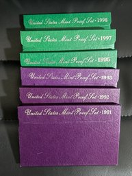 (6) US Proof Sets