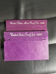 1987 & 1988 US Proof Mint Sets