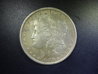 1888-p Morgan Silver Dollar - Doubled Ear
