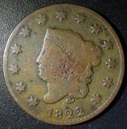 1822 Coronet Head Large Cent