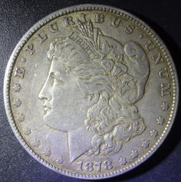 1878-p Morgan Dollar - 7 Tail Feathers Reverse Of 79