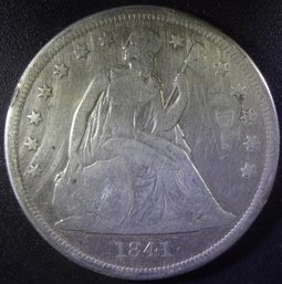 1841 Seated Liberty Silver Dollar