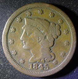 1845 Braided Hair Large Cent