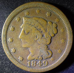 1849 Braided Hair Large Cent