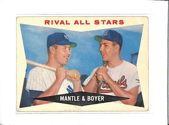 1960 Topps Mantle/Boyer #160