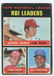 1971 Topps '70 NL RBI Leaders (j. Bench, T. Perez, B. Williams) #64