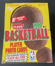 1990 Fleer Basketball Box (36 Packs) *Possible Jordan, Bird, Magic, Kemp RC*