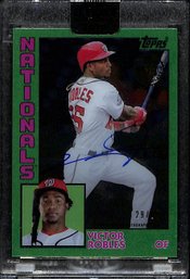 2019 Topps Clearly Authentic Victor Robles Green Auto #/99