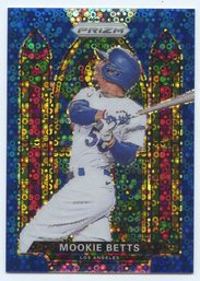 2021 Panini Prizm Stained Glass Blue Mookie Betts #/199
