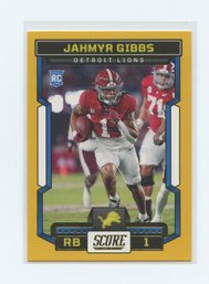2023 Score Jahmyr Gibbs Gold RC #316