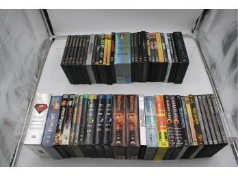 (55) ACTION MOVIE/TV SHOWS DVD BOX LOT (SUPERMAN, KARATE KID)