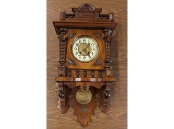 ANTIQUE HAND CRAFTED MANTLE CLOCK