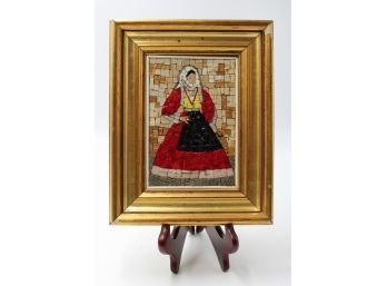 DI ANSELMO SALVATORE TILE MOSAIC OF WOMAN HAND CRAFTED IN 8' X 10' FRAME